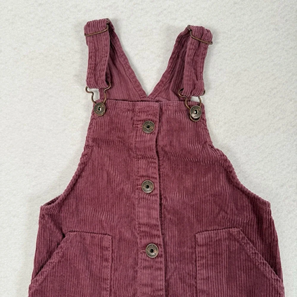Oshkosh Bgosh Girls Jumper Overall Dress Size 3T Pink Corduroy‎ Cottagecore